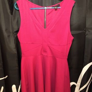 City Studio Sleeveless Fit & Flare Zip Back Dress